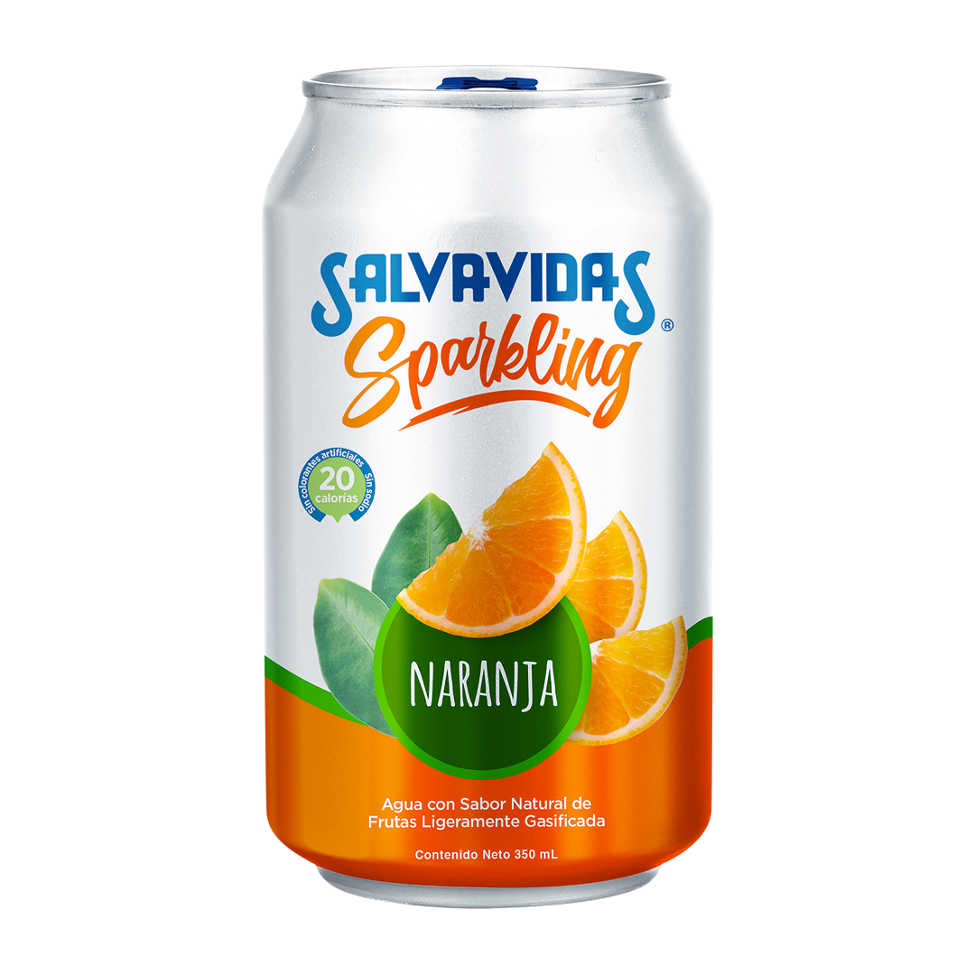 Agua Pura Salvavidas Naranja en Lata